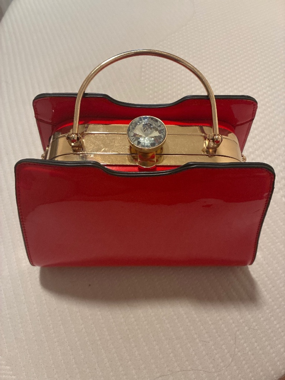 Red handbag
